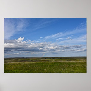 Badlands National Park Grasslands Rainbow Poster