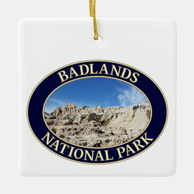Badlands National Park in South Dakota Ceramic Ornament (Front)