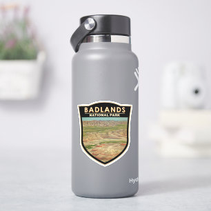 Badlands National Park Landscape Watercolor Badge