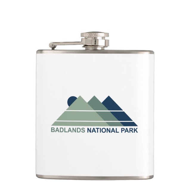 Badlands National Park Mountain Sun Hip Flask (Front)