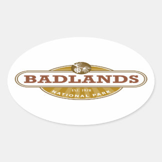 Badlands National Park Oval Sticker