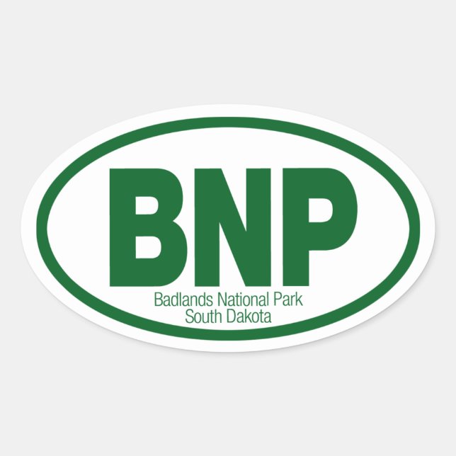Badlands National Park Oval Sticker (Front)