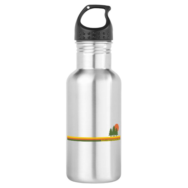 Badlands National Park Pine Trees Sun 532 Ml Water Bottle (Front)