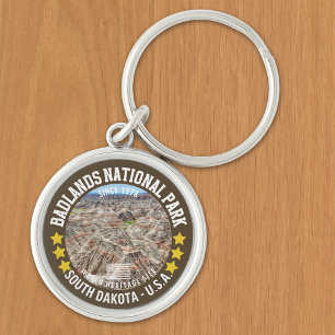 Badlands National Park Plains Landscape Key Ring