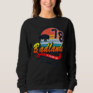 Badlands National Park South Dakota Hiking Bison O Sweatshirt