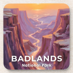 Badlands National Park South Dakota Painting Coaster