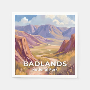 Badlands National Park South Dakota Travel Art Napkin