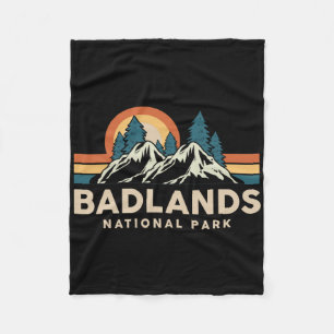 Badlands National Park Souvenir Hiking Camping Out Fleece Blanket