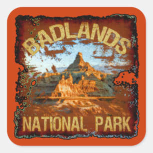 Badlands National Park Square Sticker