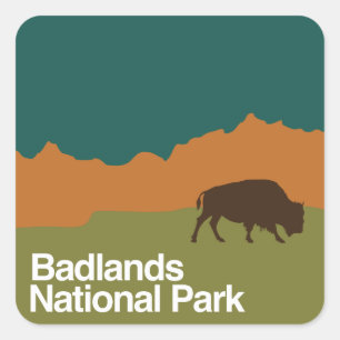 Badlands National Park Square Sticker