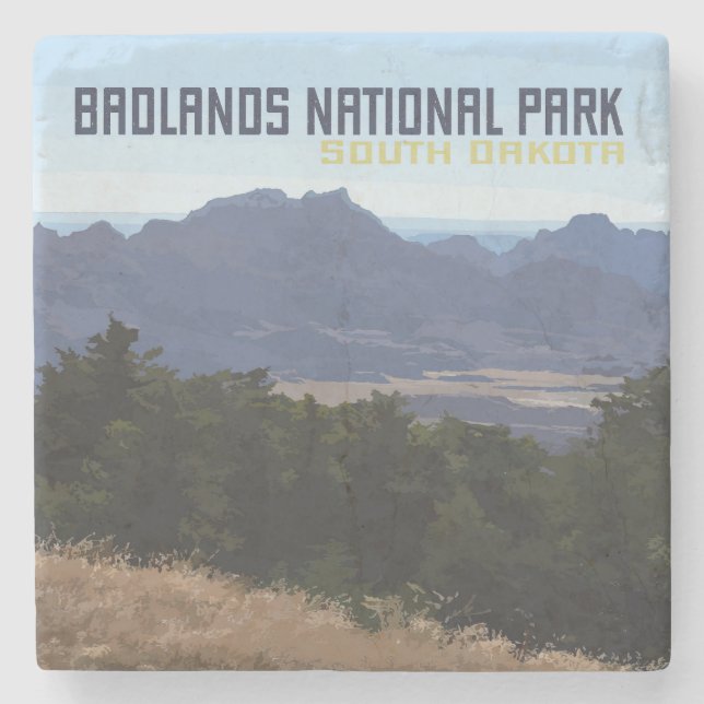 Badlands National Park Stone Coaster  (Front)