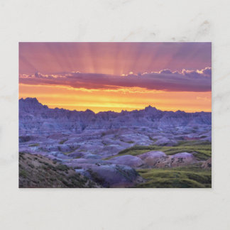 Badlands National Park Sunset, South Dakota Postcard
