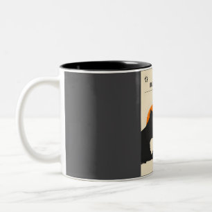 Badlands National Park Vintage Minimal Travel Post Two-Tone Coffee Mug