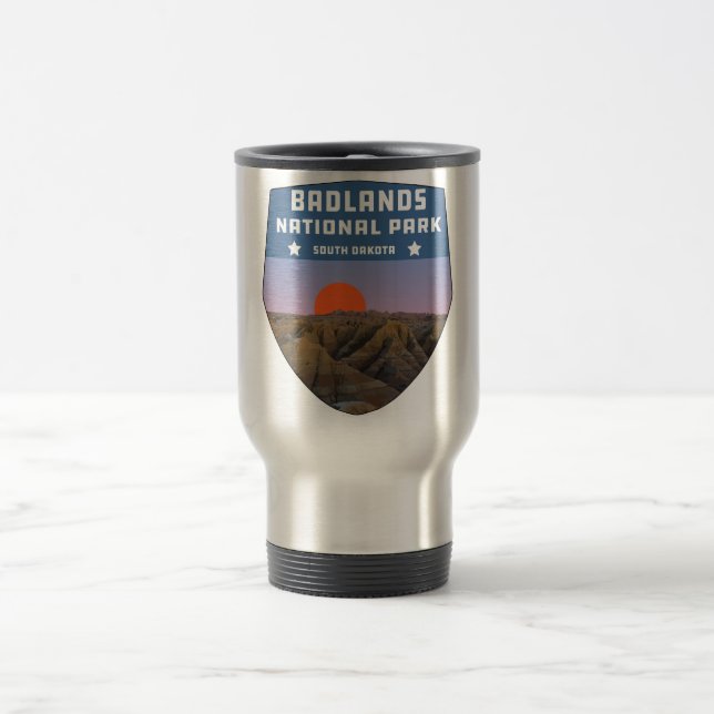 Badlands national park wilderness south dakota travel mug (Center)