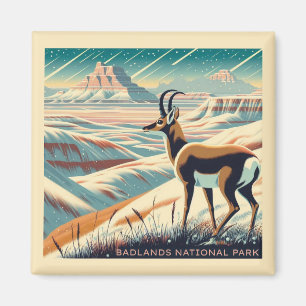 Badlands National Park Winter Souvenir Gift Magnet