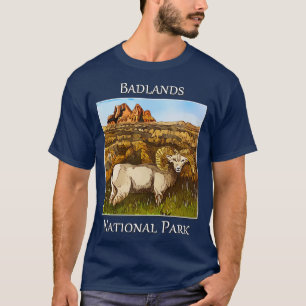 Badlands National Park with Bighorn Sheep T-Shirt