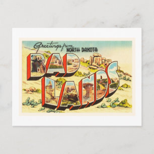 Badlands North Dakota ND Vintage Travel Souvenir Postcard