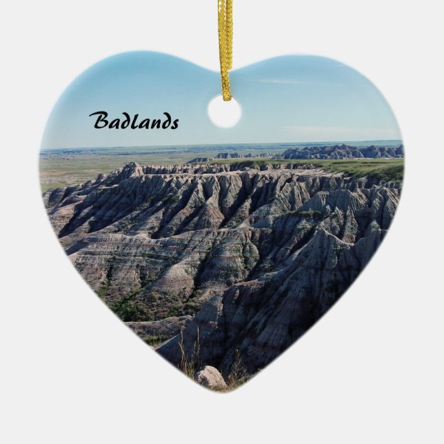 Badlands, South Dakota Ceramic Ornament (Front)