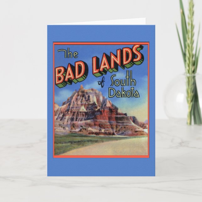 Badlands South Dakota Large Letter Greetings Card (Front)