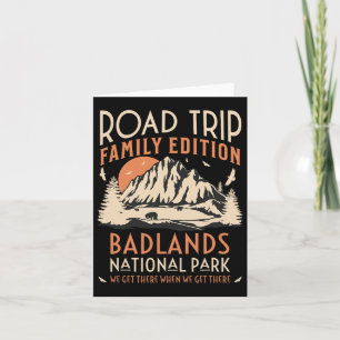 Badlands Us National Park Family Road Trip Vacatio Card