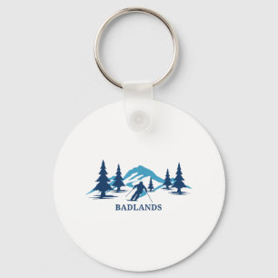 Badlands Wisconsin Ski Resort Skiing Skier T-shirt Key Ring