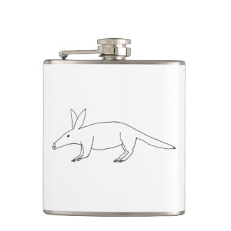 Badly drawn Aardvark Hip Flask 