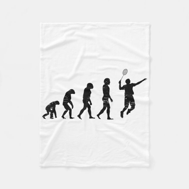 Badmincado Badminton Player Shuttle  Fleece Blanket (Front)