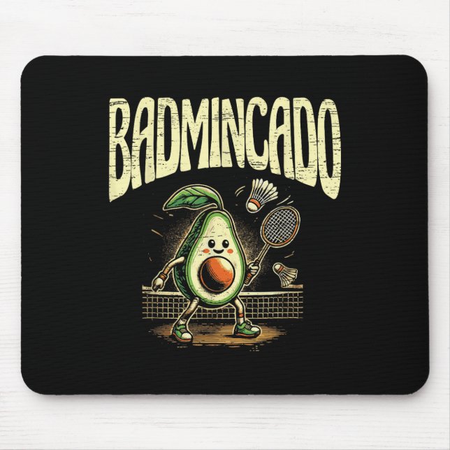 Badmincado Badminton Player Shuttle  Mouse Pad (Front)