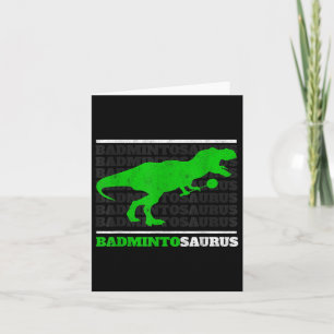 Badminto Saurus Rex Birdie Shuttle Dino Badminton Card
