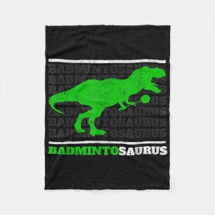 Badminto Saurus Rex Birdie Shuttle Dino Badminton Fleece Blanket