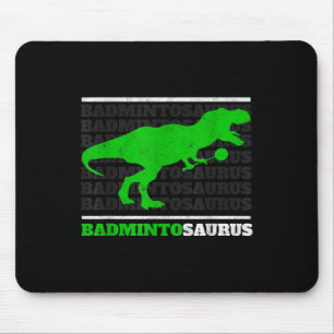Badminto Saurus Rex Birdie Shuttle Dino Badminton  Mouse Pad