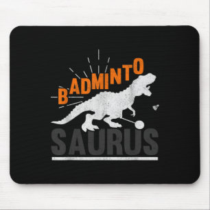 Badminto Saurus Rex Birdie Shuttle Dinosaur Badmin Mouse Pad