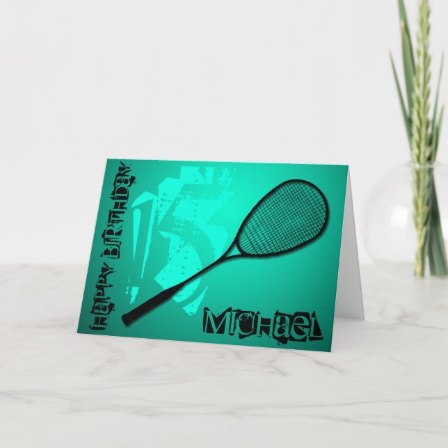 Badminton 15th Birthday personalized Greeting card (Front)