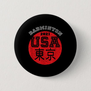 Badminton 2021 Usa 6 Cm Round Badge