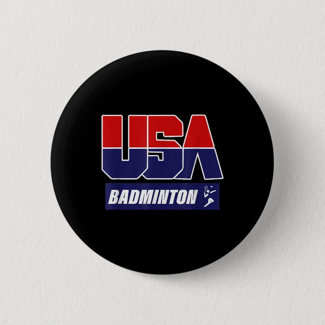 Badminton 2021 Usa  6 Cm Round Badge (Front)