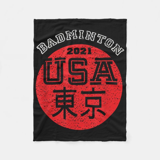 Badminton 2021 Usa  Fleece Blanket (Front)