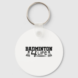 Badminton 4 Life Graphic Badminton Player Shuttle Key Ring