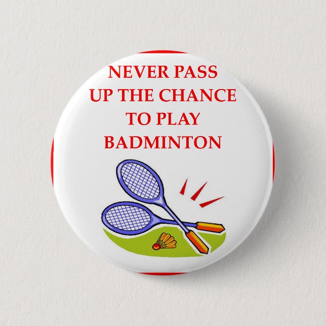 BADMINTON 6 CM ROUND BADGE (Front)