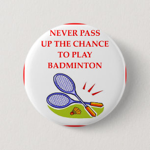 BADMINTON 6 CM ROUND BADGE