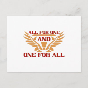 Badminton - All for one and one for all Postcard