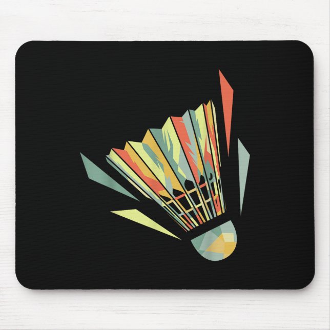 Badminton And Shuttle  Mouse Pad (Front)