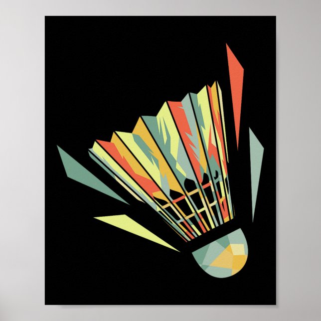 Badminton And Shuttle  Poster (Front)