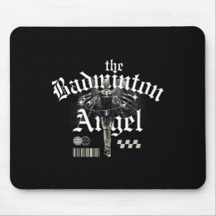 Badminton Angel Player Shuttle Racket Sports Mouse Pad