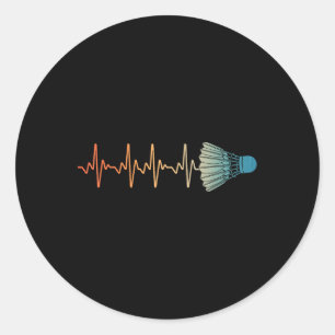 Badminton Art For Men Women Badminton Lover Badmin Classic Round Sticker