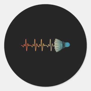 Badminton Art For Men Women Badminton Lover Badmin Classic Round Sticker