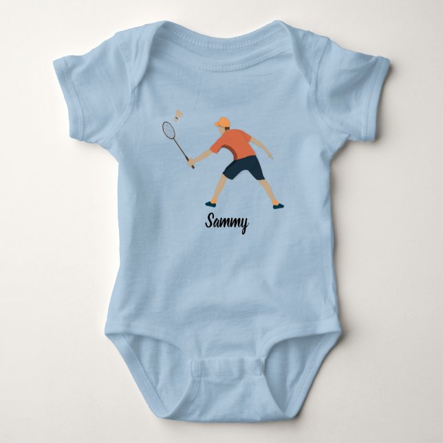 Badminton Baby Bodysuit (Front)