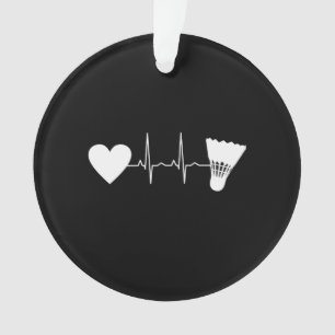 Badminton - Badminton Ball Heartbeat Ornament
