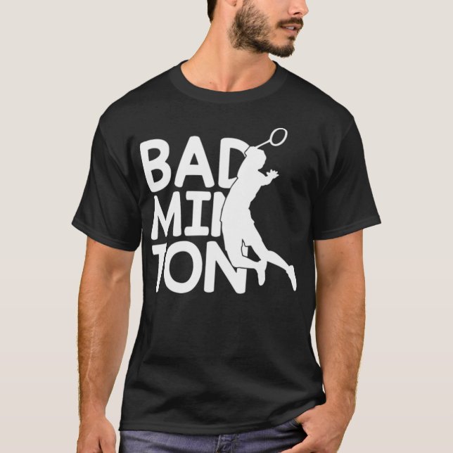 Badminton  badminton court backhand  T-Shirt (Front)