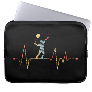 Badminton - Badminton Player Heartbeat Laptop Sleeve