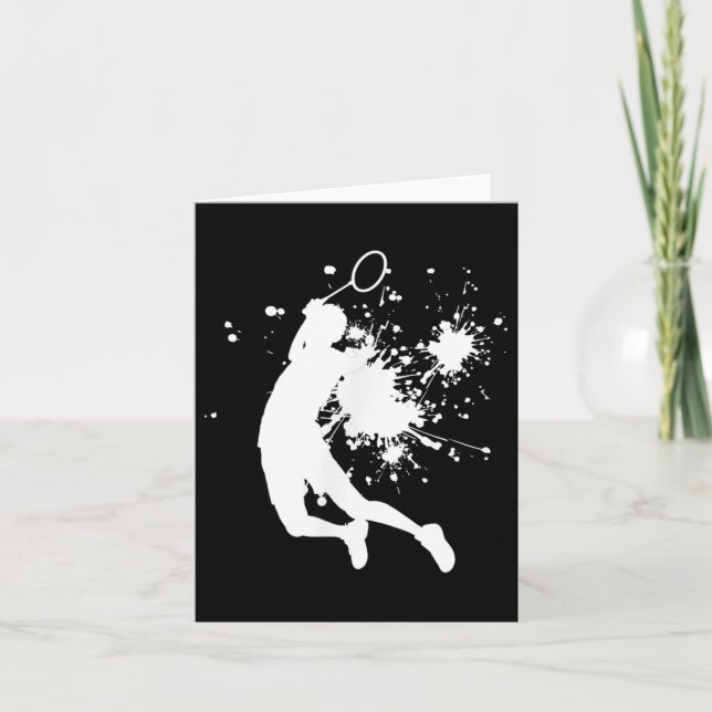 Badminton Badminton Player Mens Squash Shuttle  Card (Front)